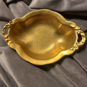 Vintage Pickard China Rose and Daisy Bon Bon Dish 24K Gold #241